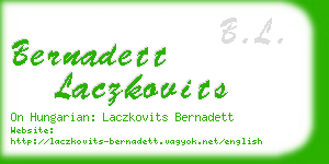 bernadett laczkovits business card
